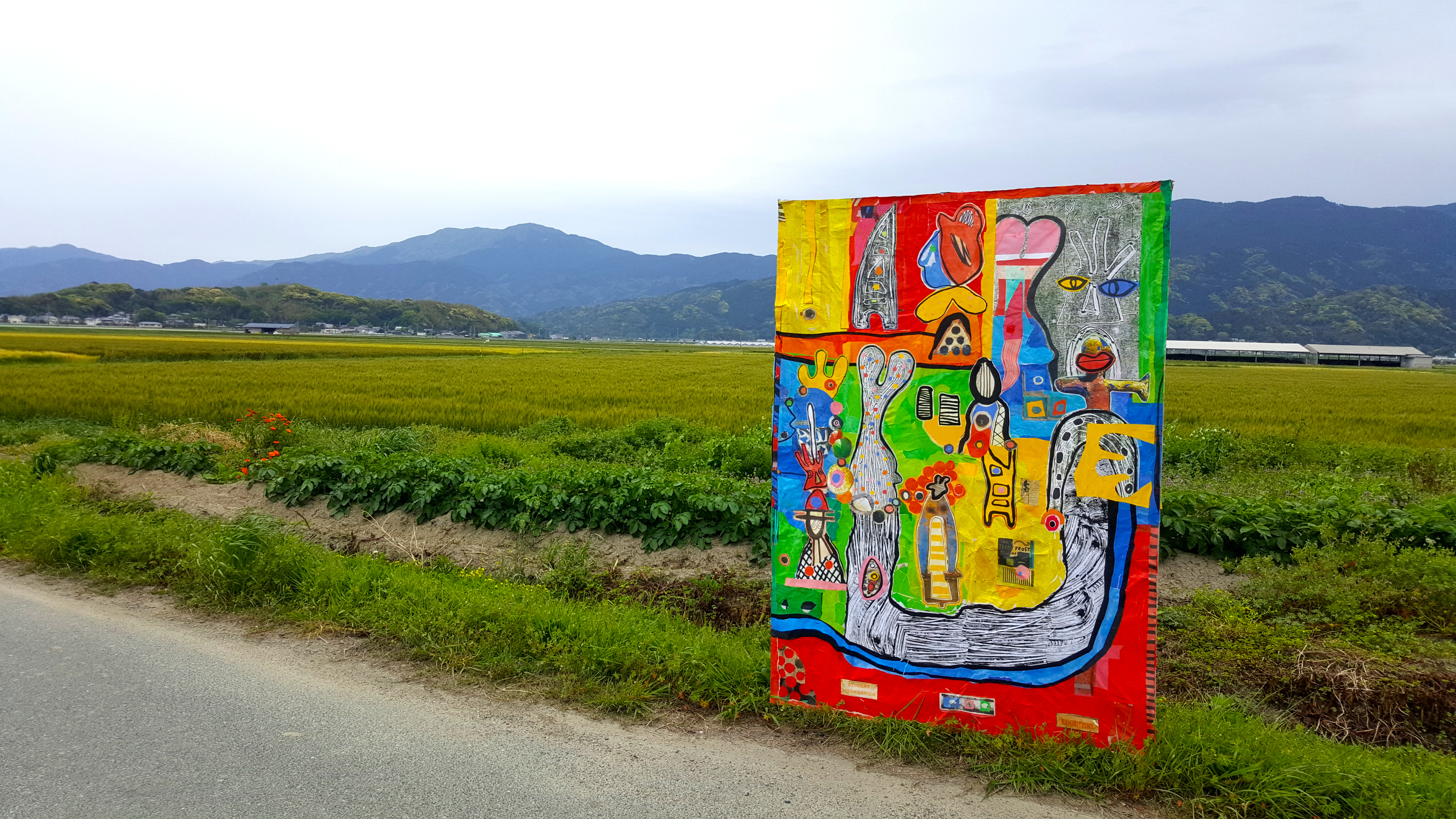 Travelling Collage in Studio Kura village – Chris Rutter and